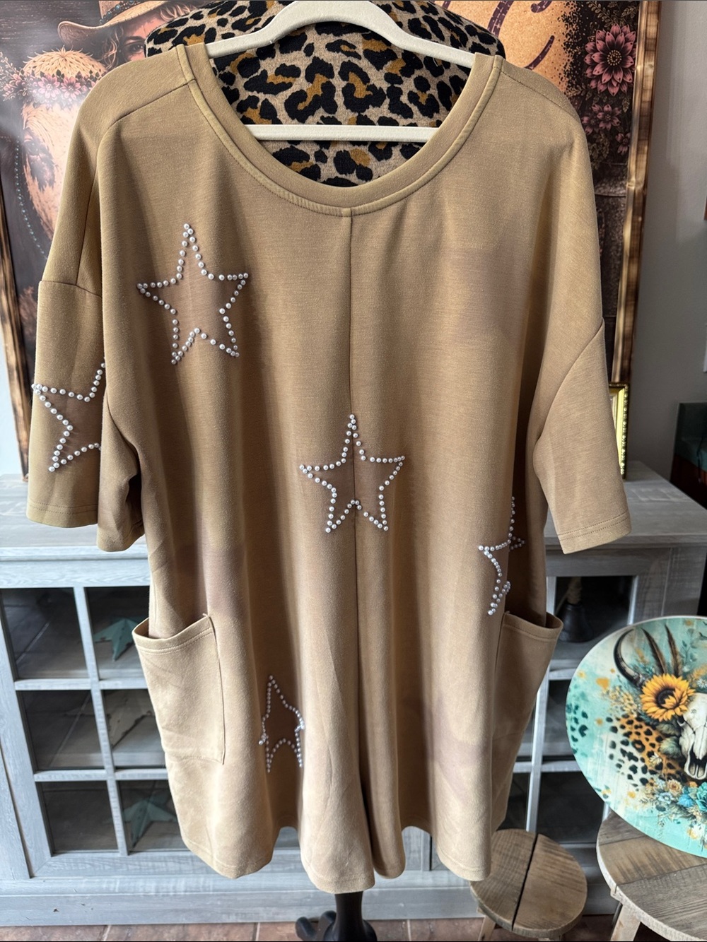 Davi & Dani  Star Embellished Romper  Size 1XL